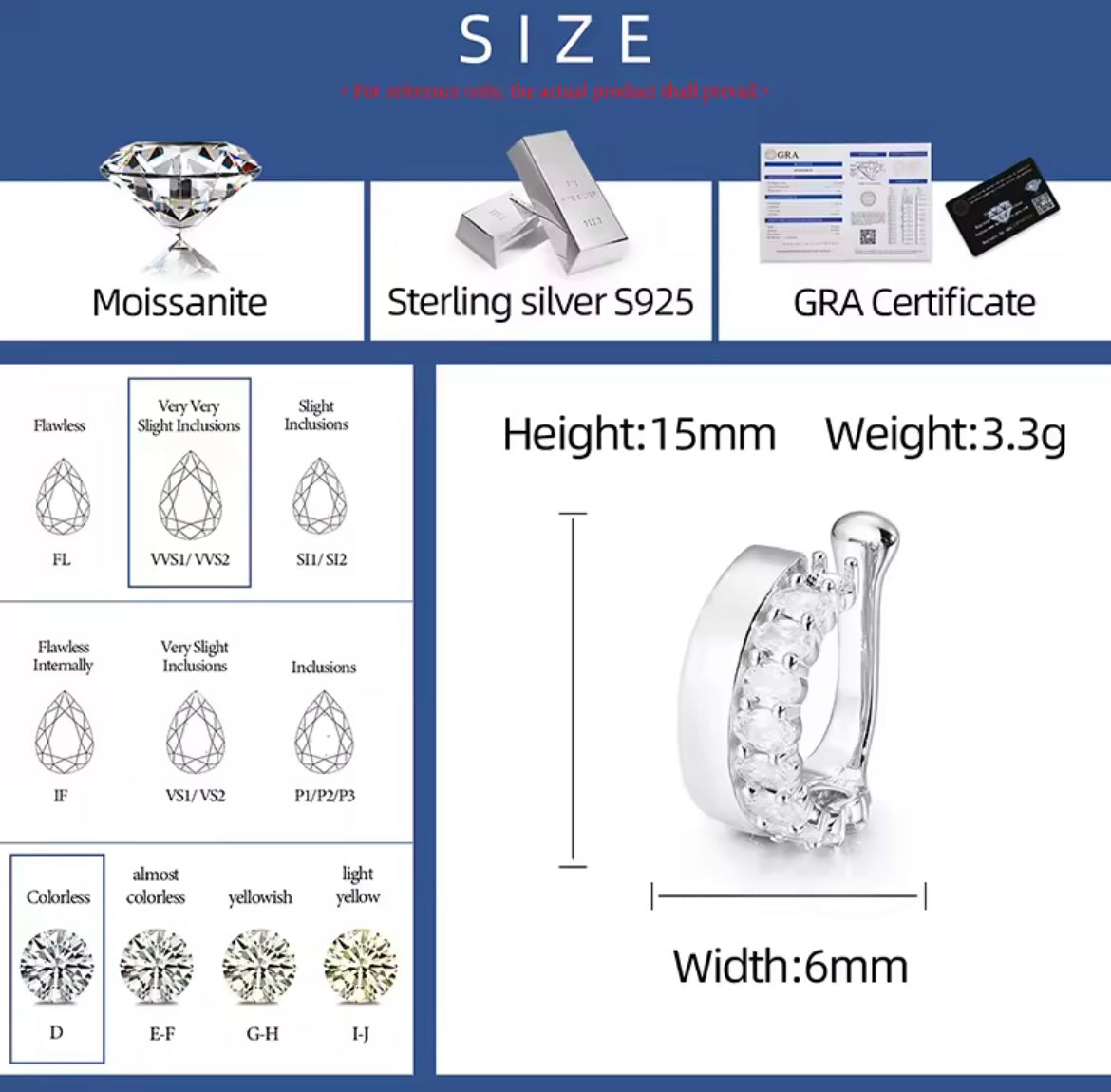 Ear Cuffs Silver Ear Clips