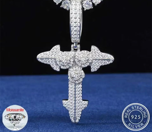 Rose Flower Cross Pendant