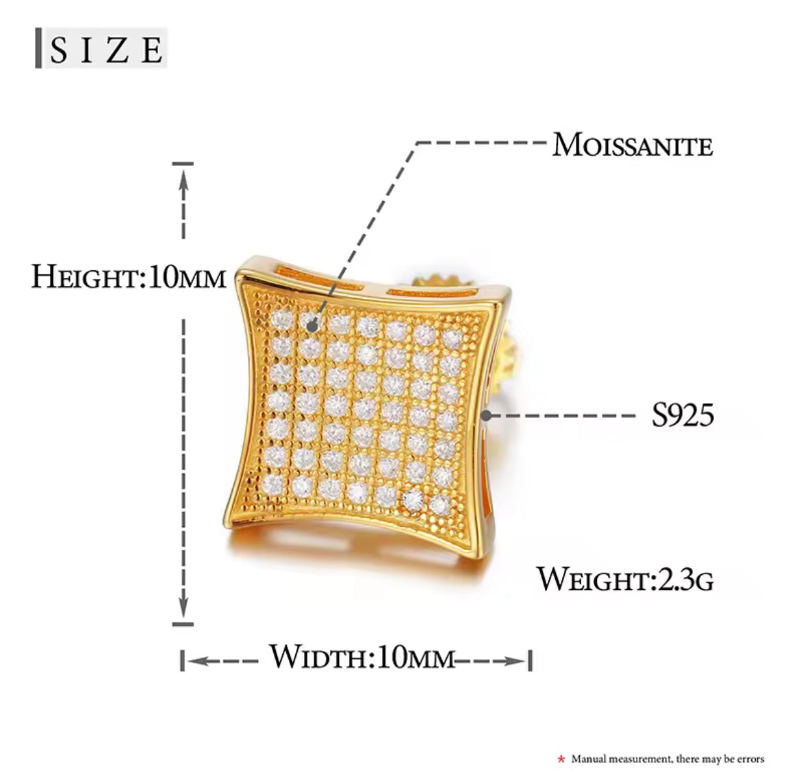 Elegant Square Stud Earrings