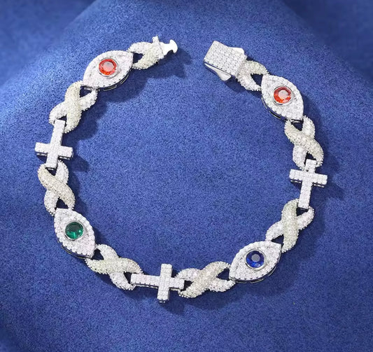 Cross Infinity Symbol Eye Chain/Bracelet