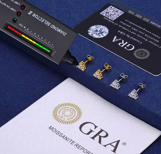 Silver Triangle Stud Earrings