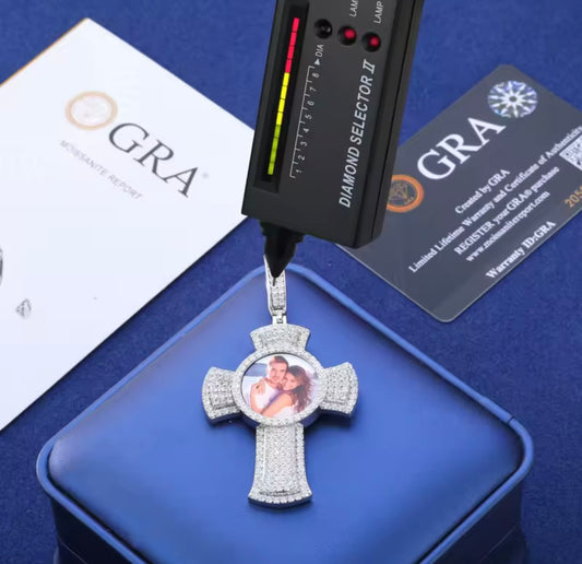 Custom Cross Memory Photo Pendant