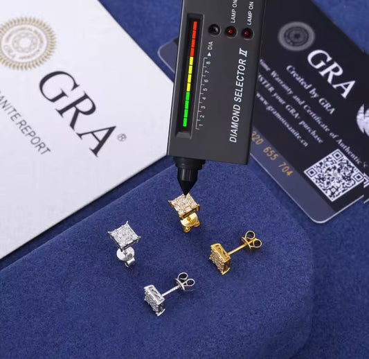 Baguettes Cut Stud Earrings