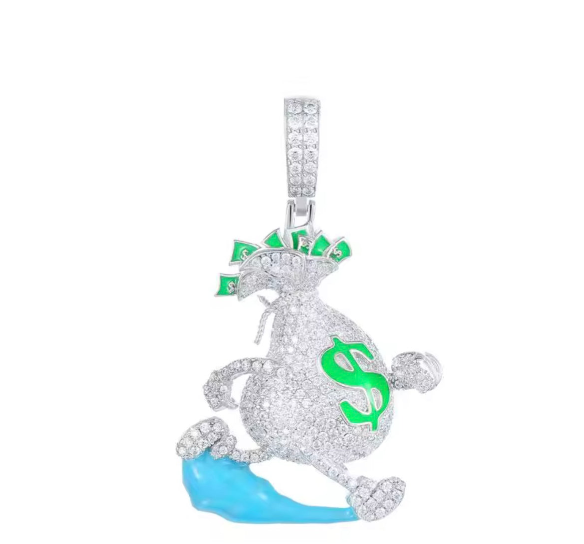 Glowing Escape Dollar Money Bag Pendant