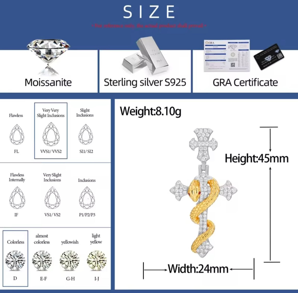 Snake Winding Cross Pendant