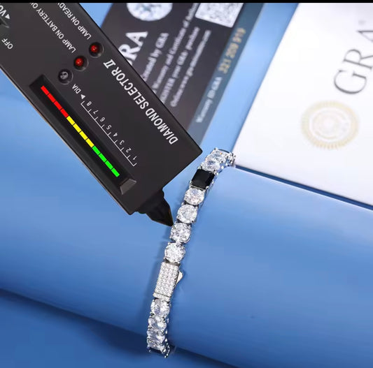 Black & White Tennis Bracelet