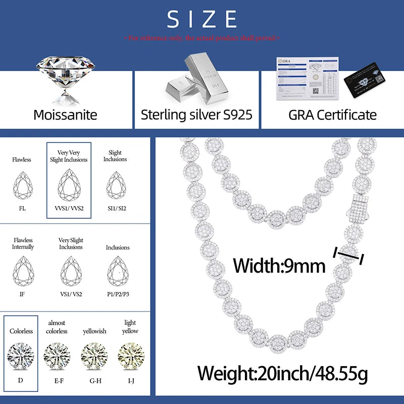 9MM Round Circle Chain/Bracelet