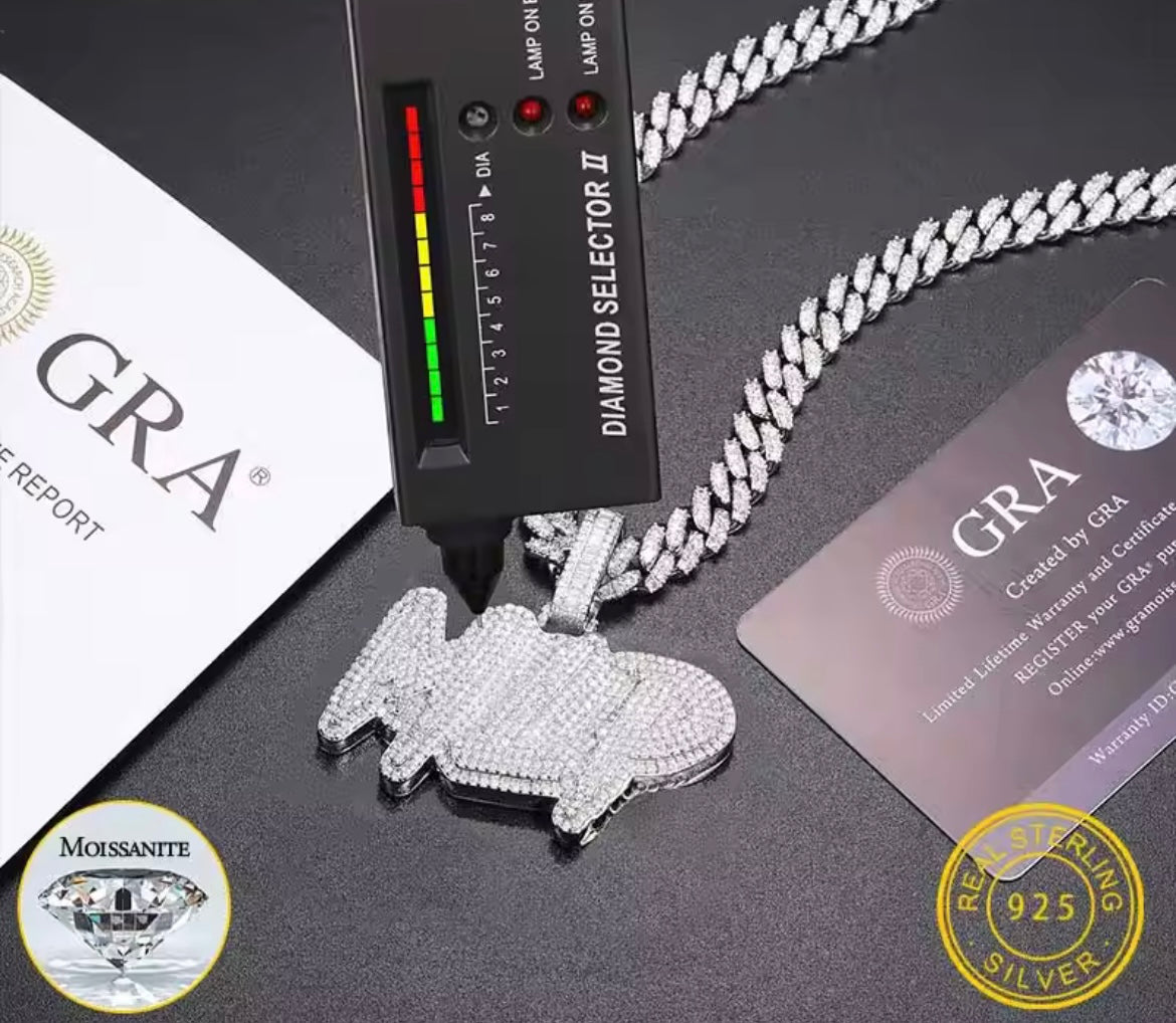 Custom Silver Letter Name Pendant