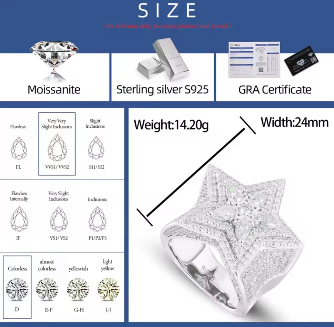 Star Ring Pear Cut Ring