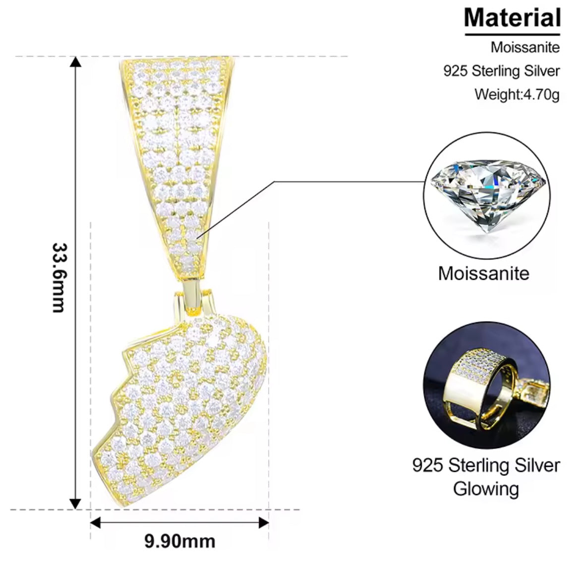 Half Broken Heart Pendant