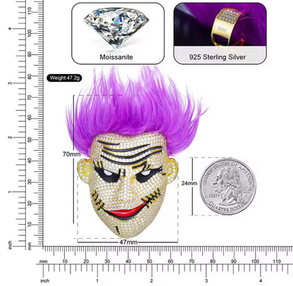 Purple Haired Clown Pendant