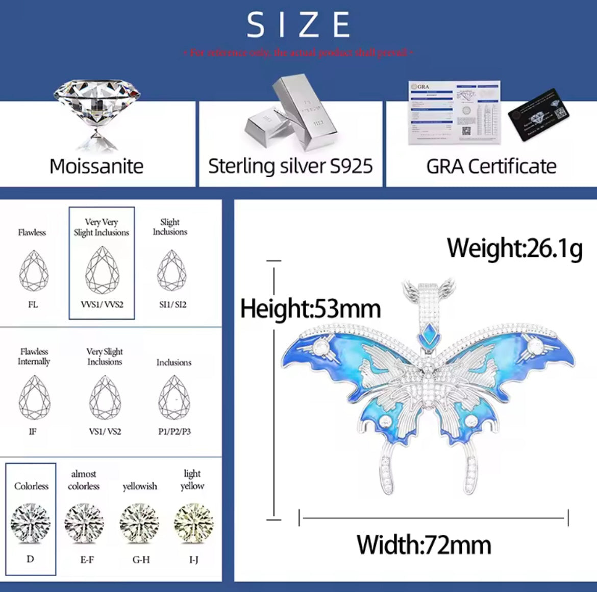 Enamel Butterfly Pendant