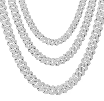 16/20/27MM Silver Cuban Chain/Bracelet