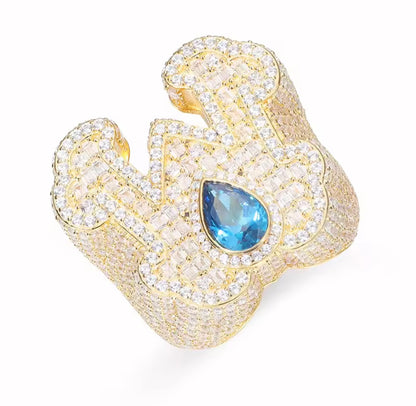 Baguette Letters Ring