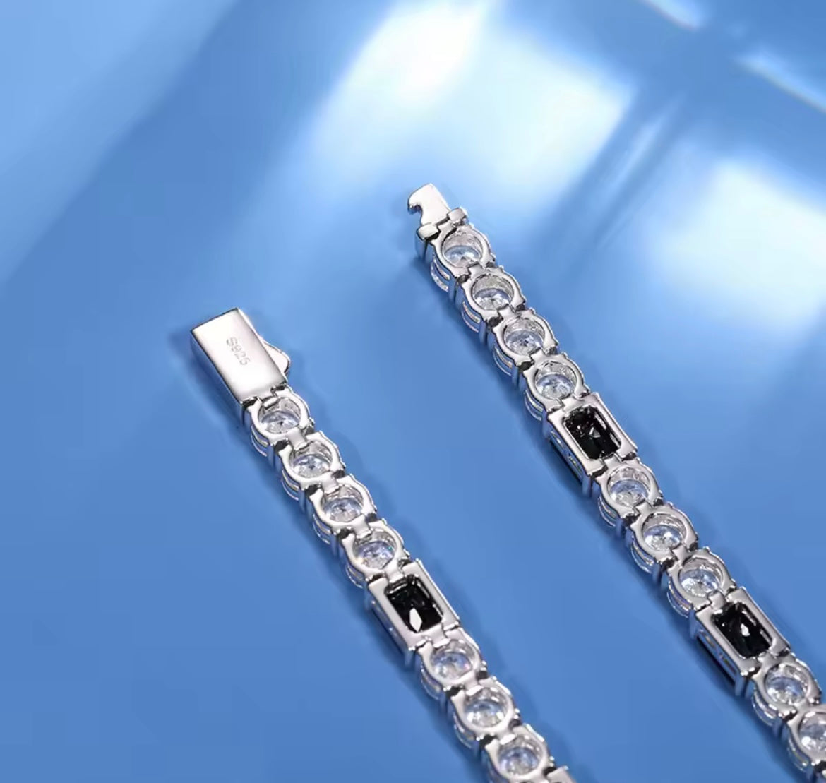 Black & White Tennis Bracelet