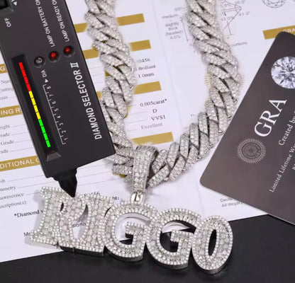 Custom Baguettes Letter Pendant