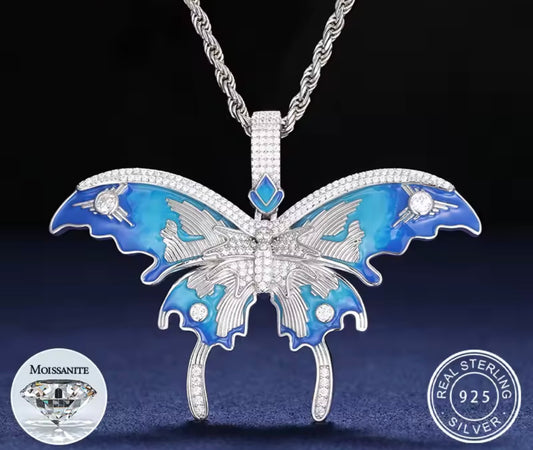 Enamel Butterfly Pendant