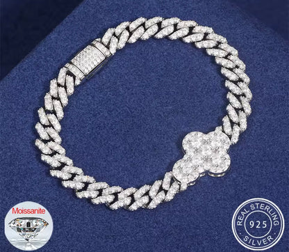 8MM Cross Cuban Link Bracelet