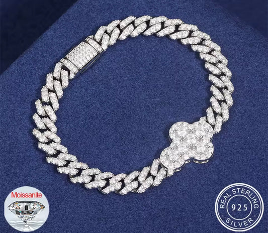 8MM Cross Cuban Link Bracelet
