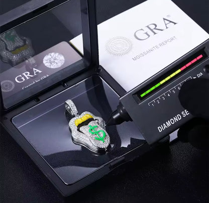 Sexy Mouth Lip Dripping Money Dollar Pendant