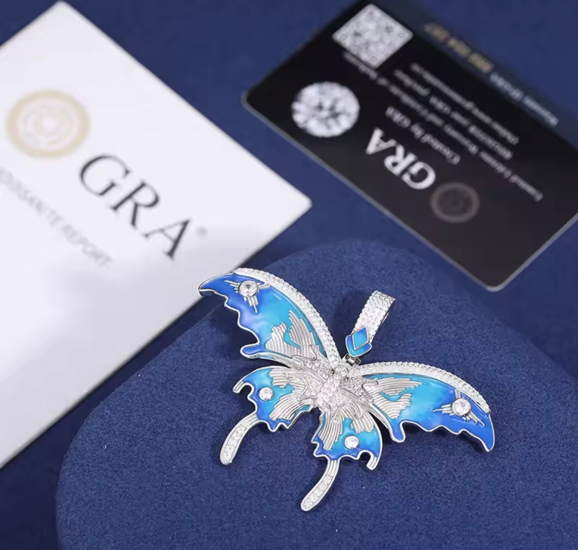 Enamel Butterfly Pendant