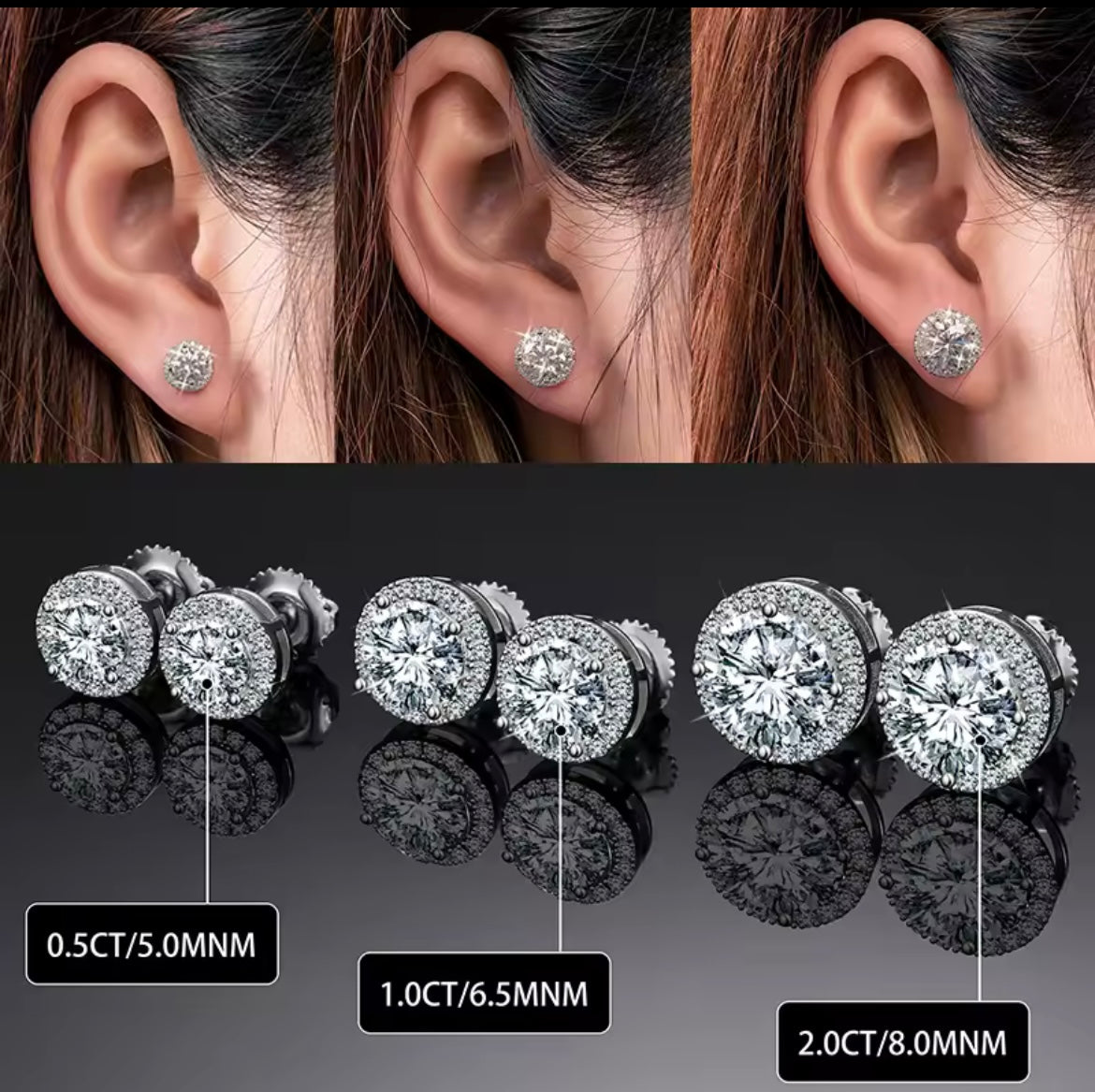 Double Circled Stud Earrings