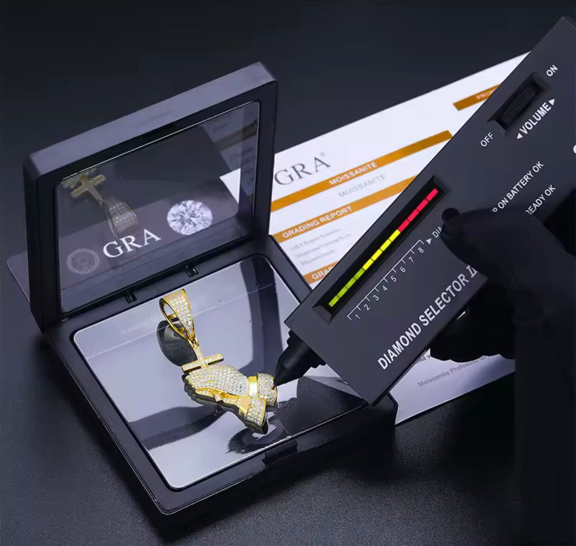 Cross Praying Hands Pendant