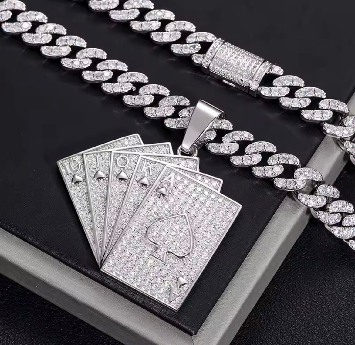 Lucky Poker Ace Of Spades Pendant