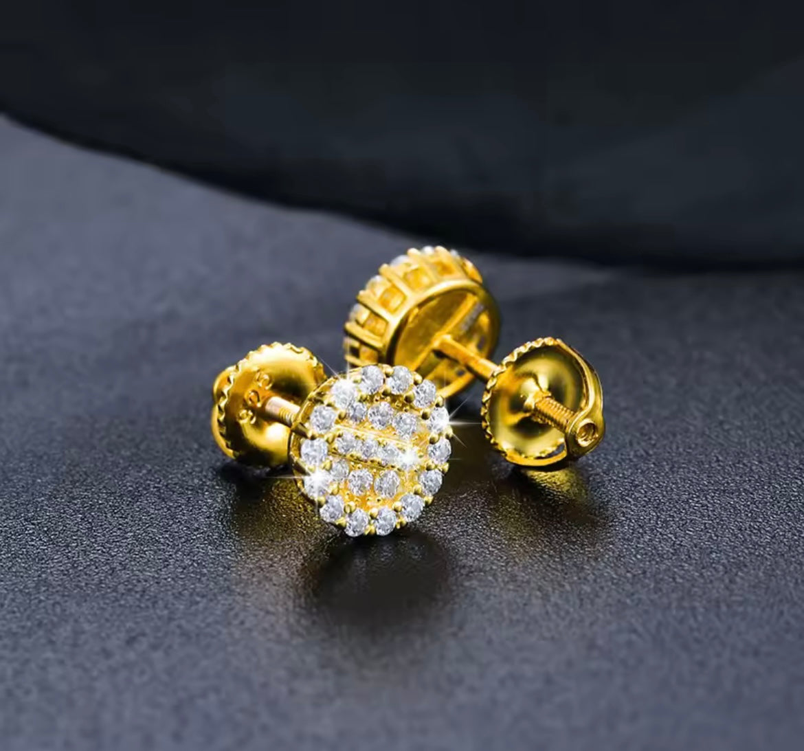 Double Circled Stud Earrings