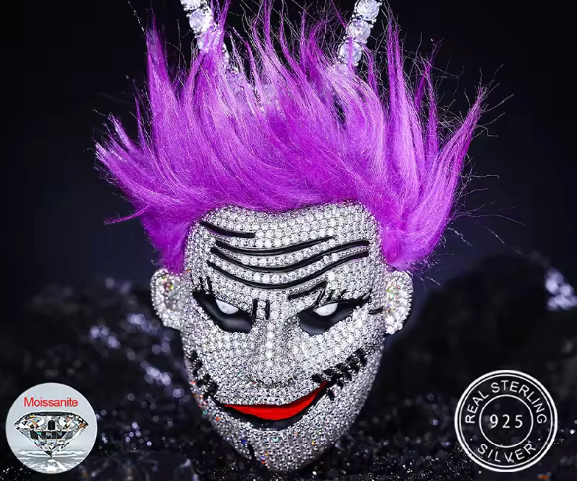 Purple Haired Clown Pendant