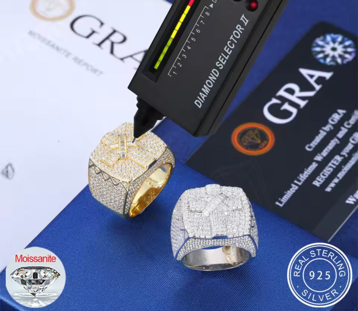 Fully Iced Out Cross Ring