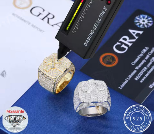 Fully Iced Out Cross Ring