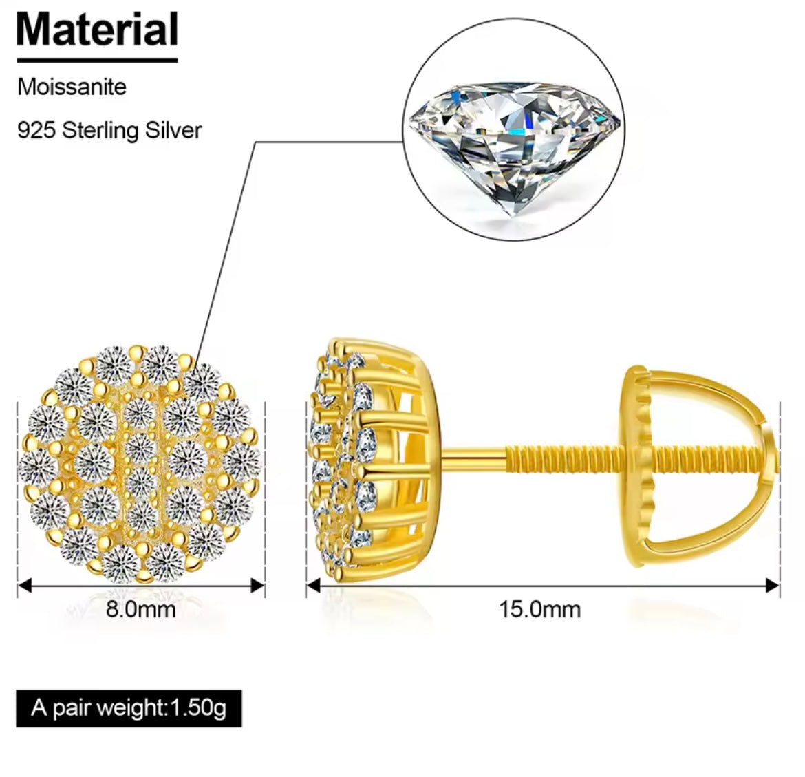 Double Circled Stud Earrings