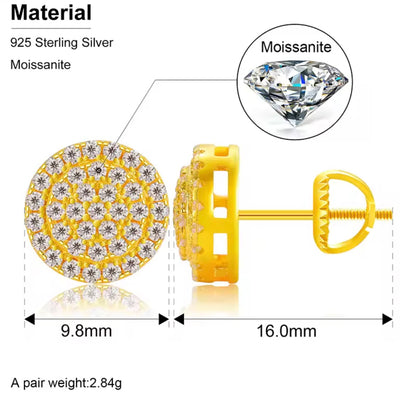 Rounded Double Circled Stud Earrings