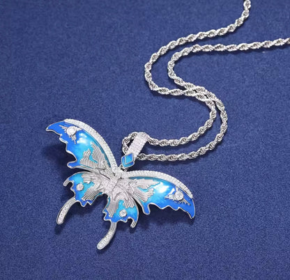 Enamel Butterfly Pendant