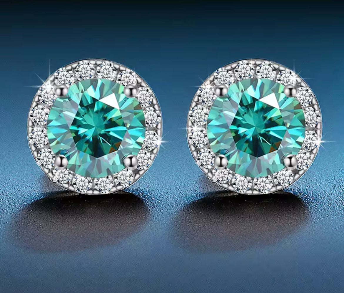 Classic Round Emerald Earrings