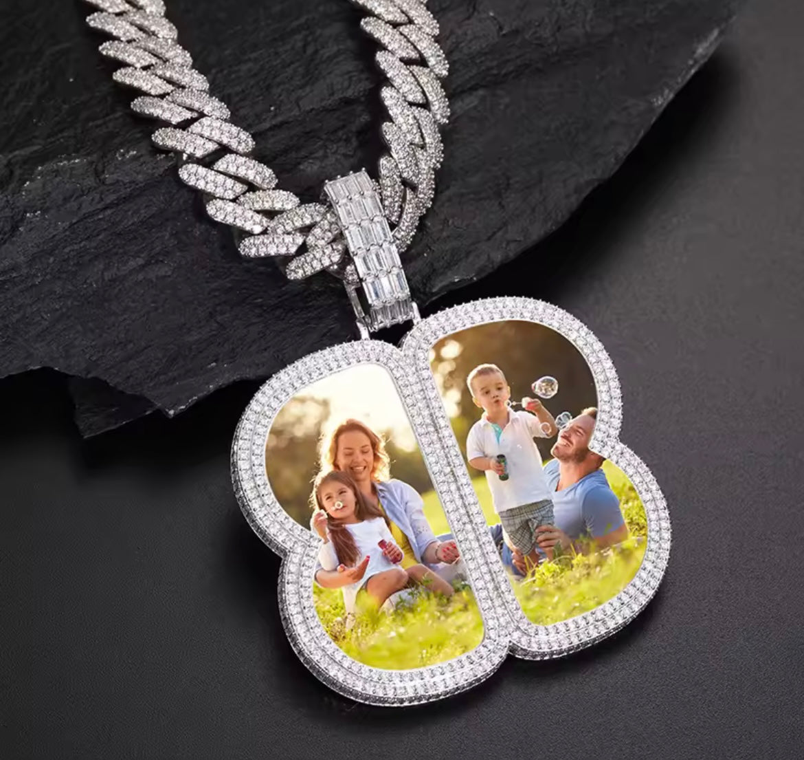 Custom Silver Photo Pendant