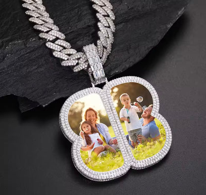 Custom Silver Photo Pendant