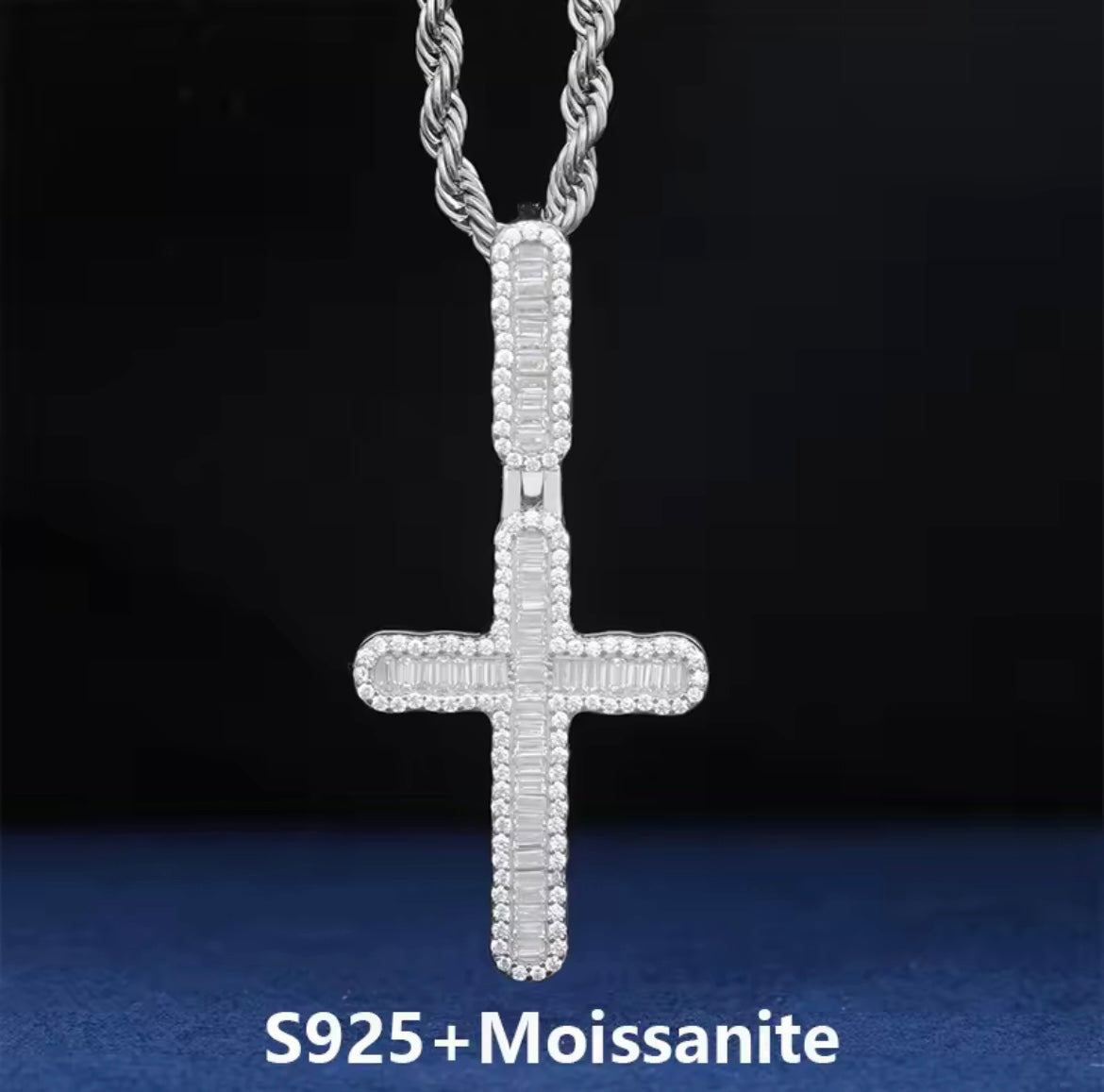 Baguette Cross Pendant
