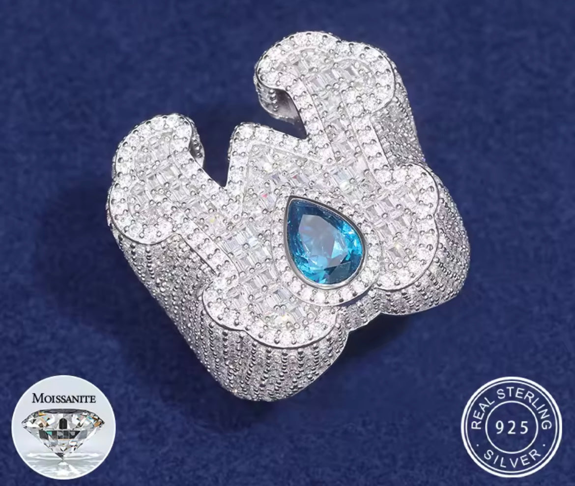 Baguette Letters Ring