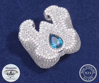 Baguette Letters Ring