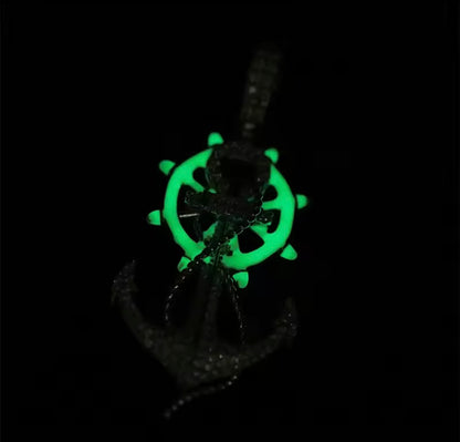 Anchor Sparkling Glowing Pendant