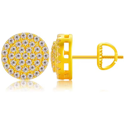 Rounded Double Circled Stud Earrings