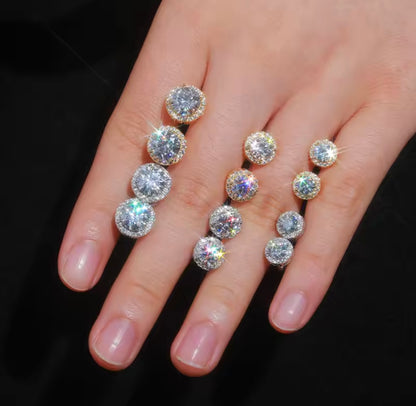 Double Circled Stud Earrings