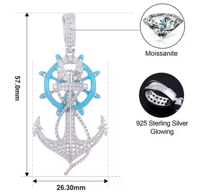 Anchor Sparkling Glowing Pendant