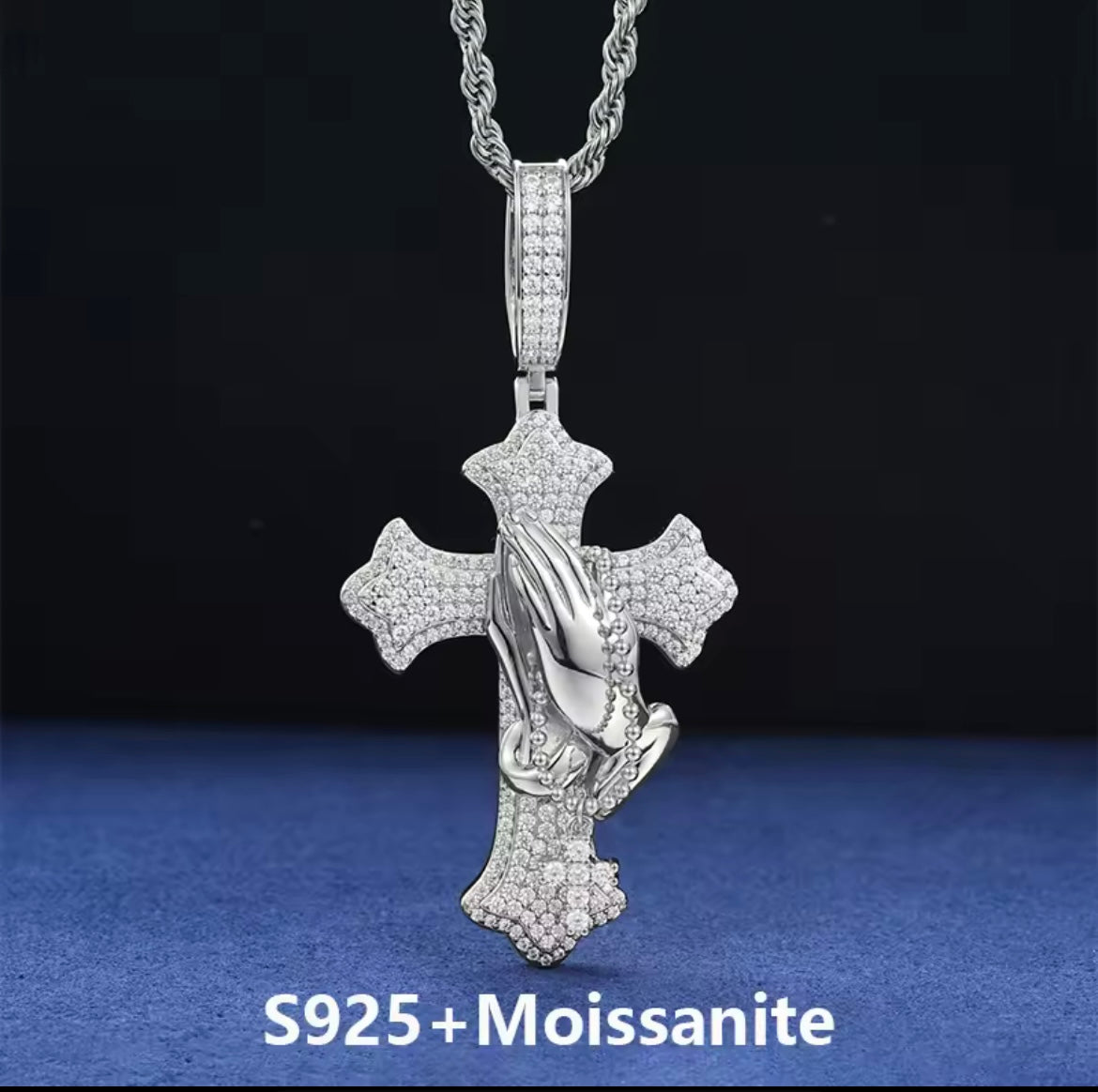 Iced Cross Pendant