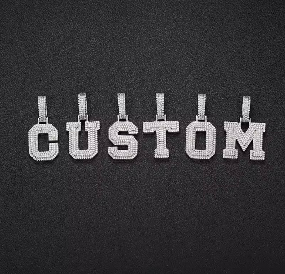 Silver Customized Letter Name Pendant