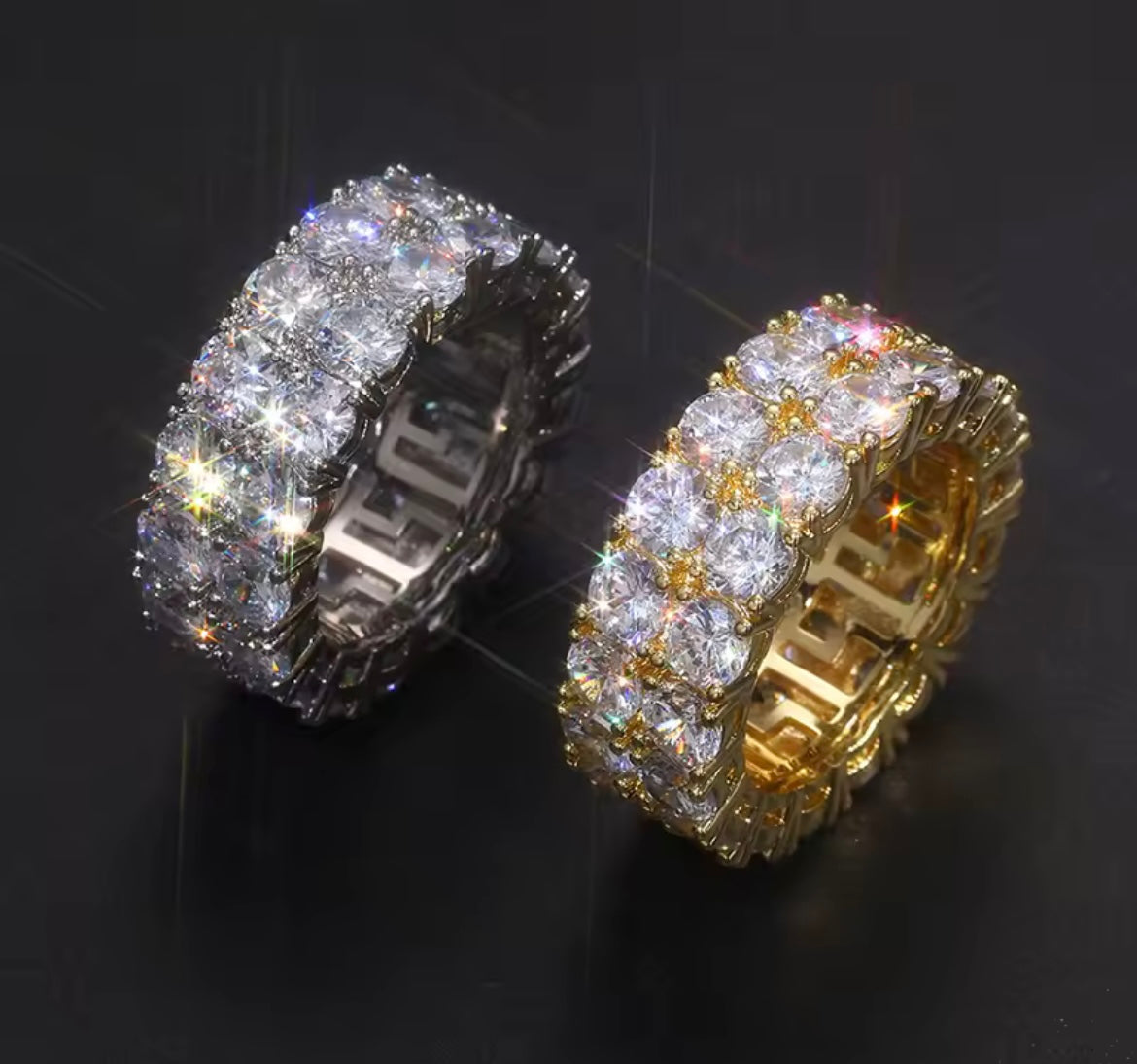 10MM Double Row Tennis Ring