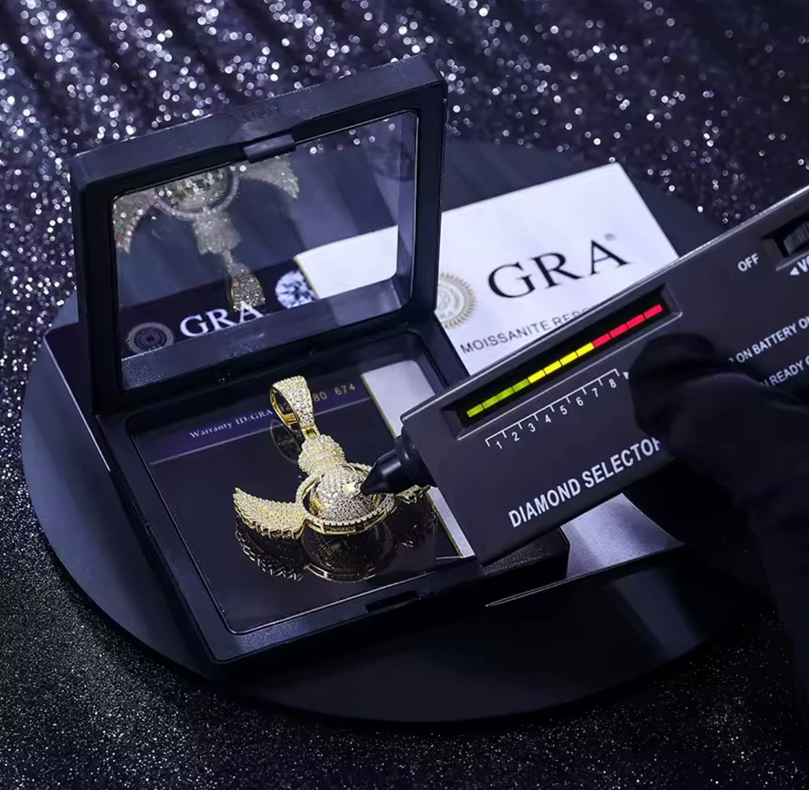 Rotating Global Wing Pendant