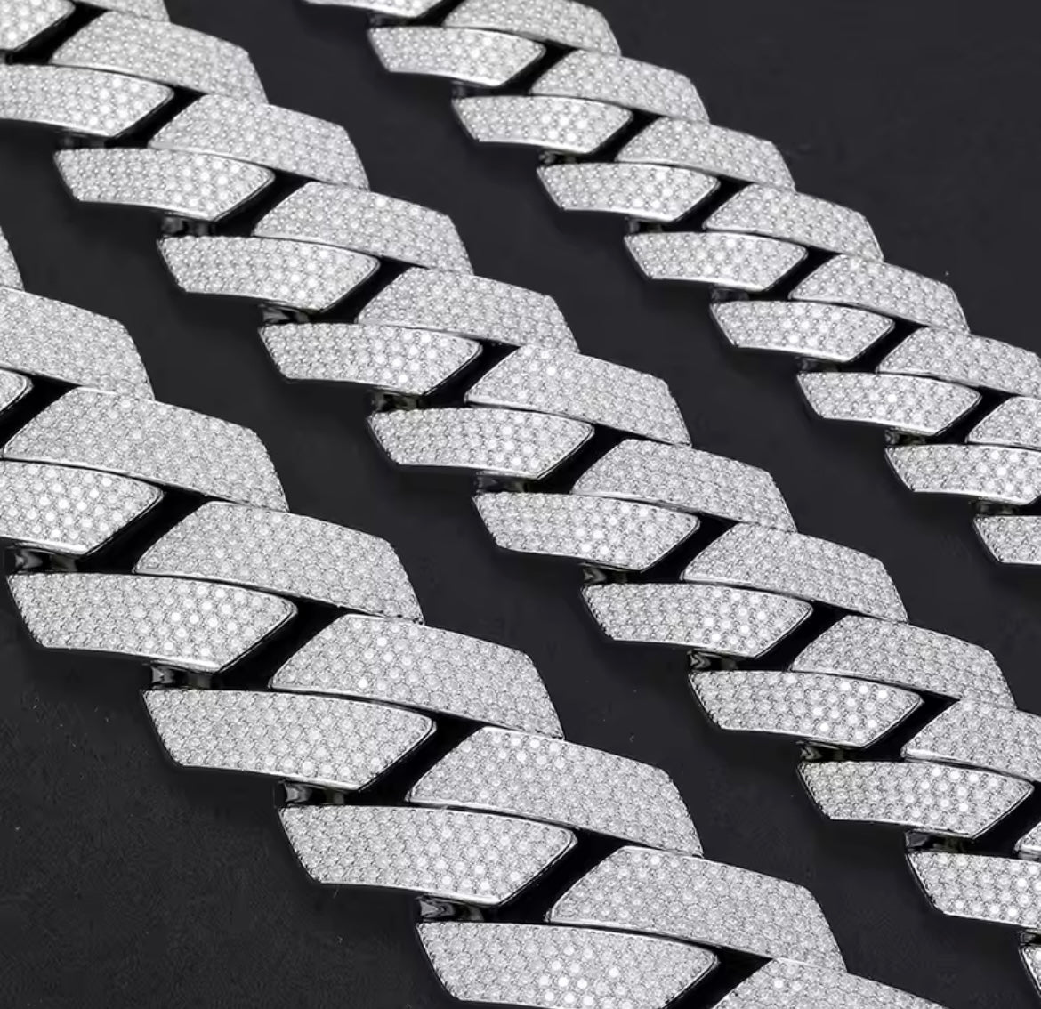 16/20/27MM Silver Cuban Chain/Bracelet